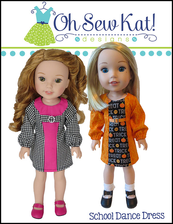 School Dance Dress for WelllieWishers dolls by Oh Sew Kat