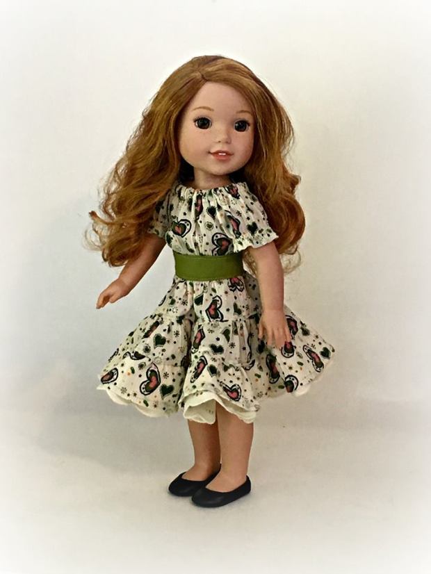Party Dress for WellieWishers pattern by Oh Sew Kat!