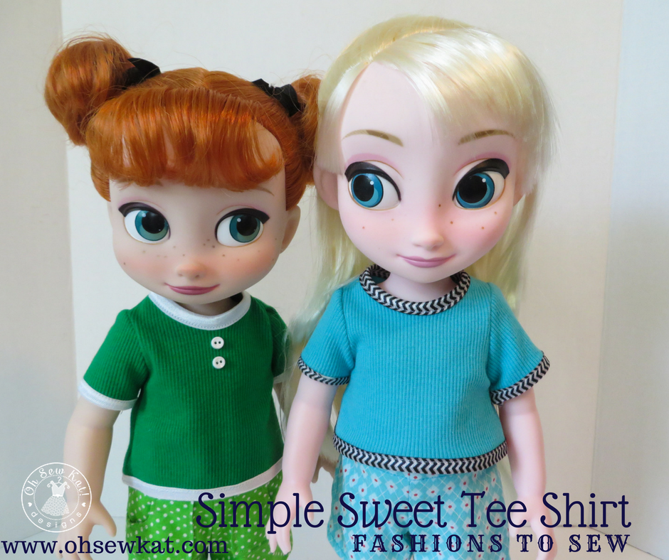 tee shirt sewing pattern for dolls
