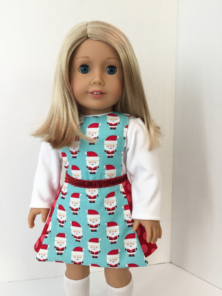 Easy sewing pattern to make 18 inch doll clothes. Print at home PDF patterns by oh sew kat for dolls. #ohsewkat #dollclothes #sewingpattern #jumpingjack #18inch
