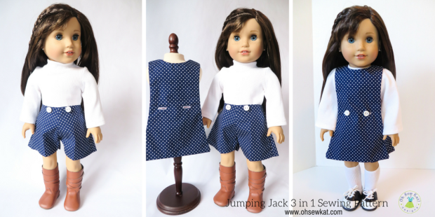 Jumping Jack sewing pattern for dolls by oh sew kat