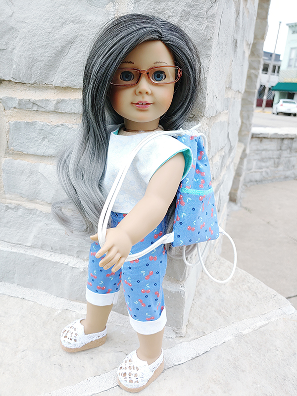 Download and sew the quick and easy Picnic Play PDF sewing pattern and make a summer outfit for your American Girl Doll. Find more doll clothes sewing patterns in the OhSewKat Etsy shop.