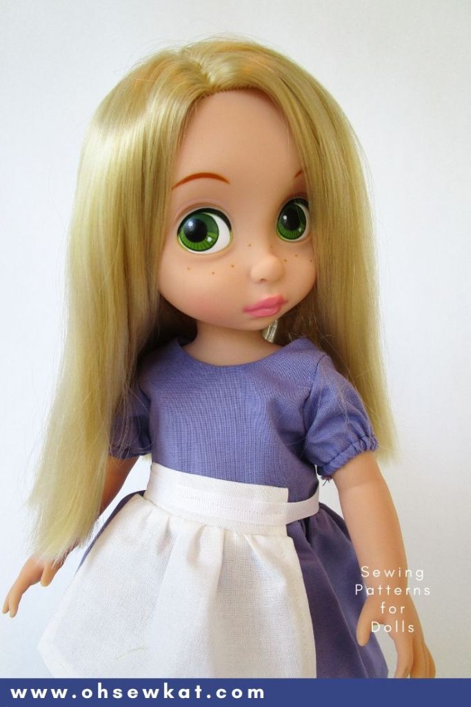 Make your own DIY doll clothes for 16 inch Disney Princess Animators' doll with easy to sew PDF sewing patterns from OhSewKat.