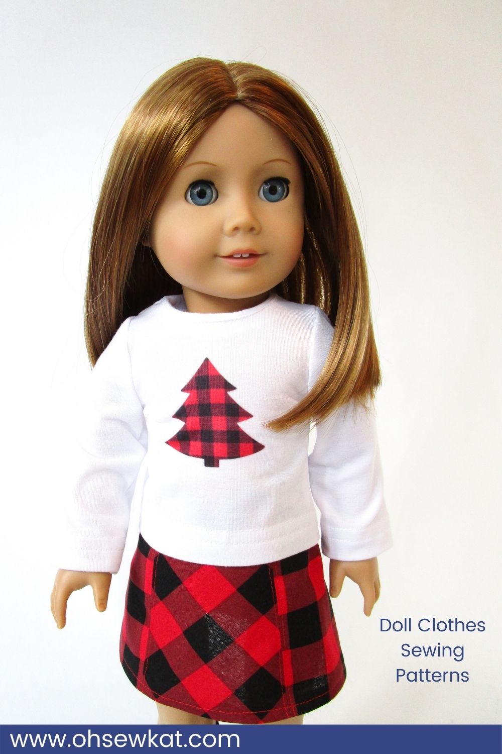 Create your own custom doll tee shirts with Cricut and Infusible Ink transfer sheets. Find a quick and easy tutorial to turn an adult shirt into many doll tees that you can design and sew yourself at OhSewKat!